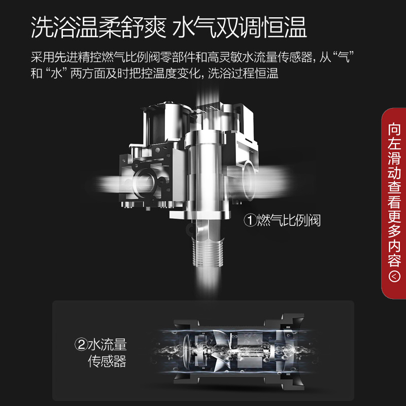 万和（Vanward）京品推荐13升燃气热水器 一级能效冷凝式直流无级变频恒温热水器JSLQ21-688W13（天然气）