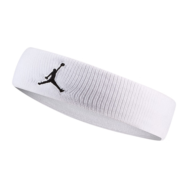 耐克（NIKE）运动护具 乔丹头带 吸汗 JORDAN JUMPMAN头带 束发带 JKN00101OS 单只装 白色均码