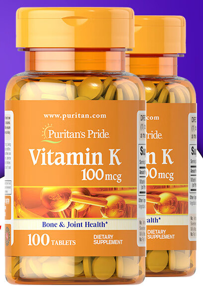 短云2瓶装维生素k维生素k1k2k3片美国原装100mg