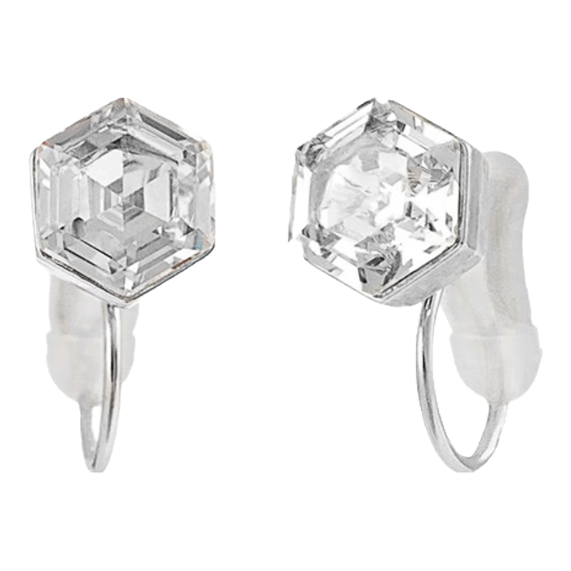 osewaya耳夾無(wú)耳洞輕奢小巧氣質(zhì)日系簡(jiǎn)約耳環(huán)鑲嵌水鉆高級(jí)感耳飾 銀色