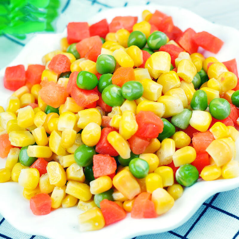 寒宁新鲜甜糯玉米粒嫩青豆豌豆粒什锦菜杂菜胡萝卜丁炒饭配菜 4斤