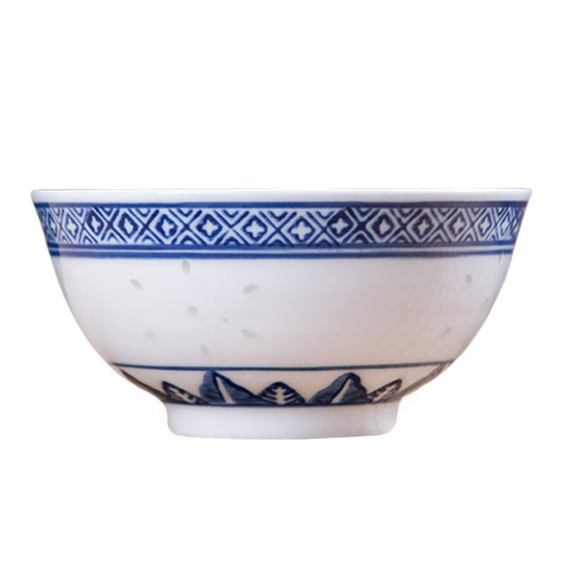 5英寸青花玲珑碗