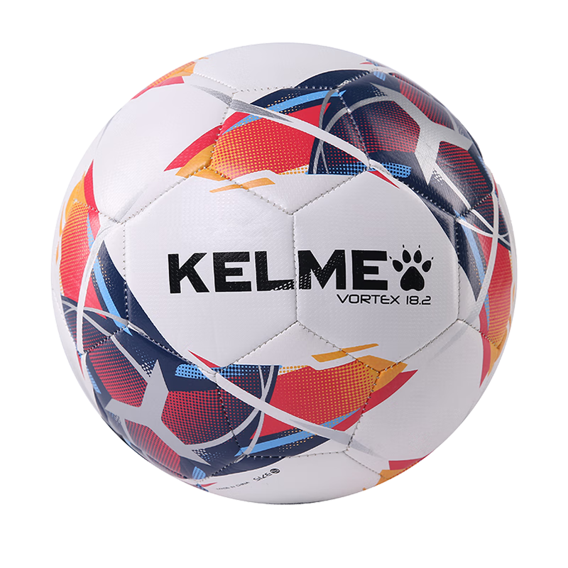 卡尔美（KELME）机缝足球4号5号成人儿童中考标准比赛训练青训学生 深蓝红5号t