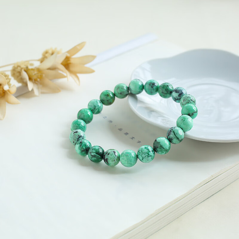 泰聚福工厂天燃水晶磷铝石手串圆珠散珠单圈磷铝矿手链佛珠泰聚福 磷