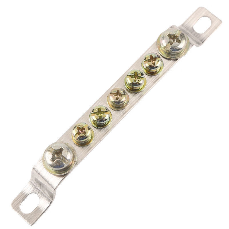 零线排配绝缘子m6,8接线端子排三/五/七/十孔配电接零接地排铜排 3孔