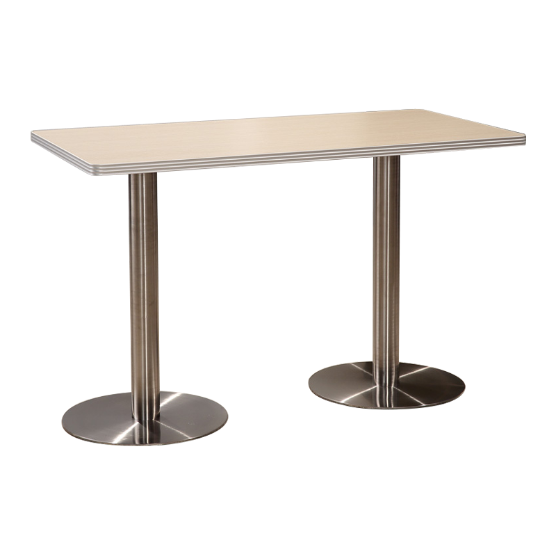 圣黎 简约咖啡厅条桌餐厅小吃店快餐桌员工食堂餐桌椅组合操作台 1.5*0.75米桌