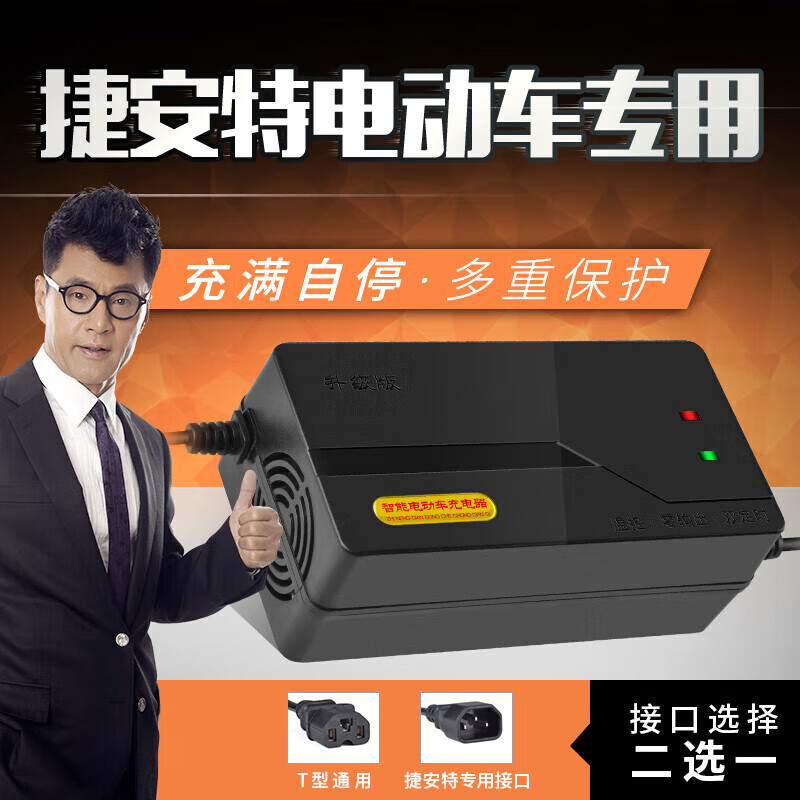 捷安特电动车电平充电器48v36v60v72v64v三竖头适用捷安特充电器 36v