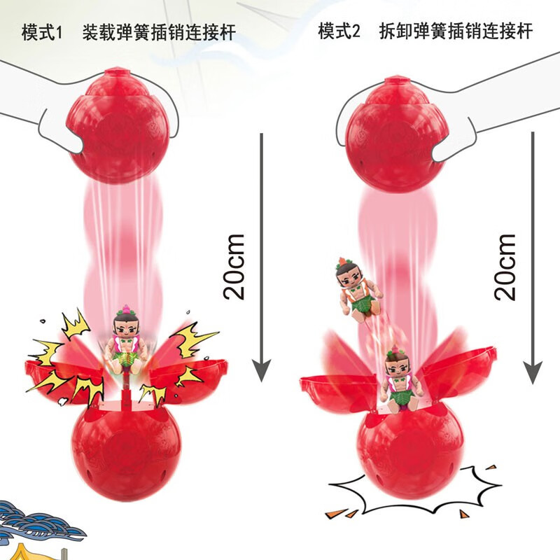 幸运城堡葫芦兄弟国漫变形不倒葫芦娃爆射葫芦宝升级玩法儿童玩具宝宝礼物 大套装+2把葫芦变形枪