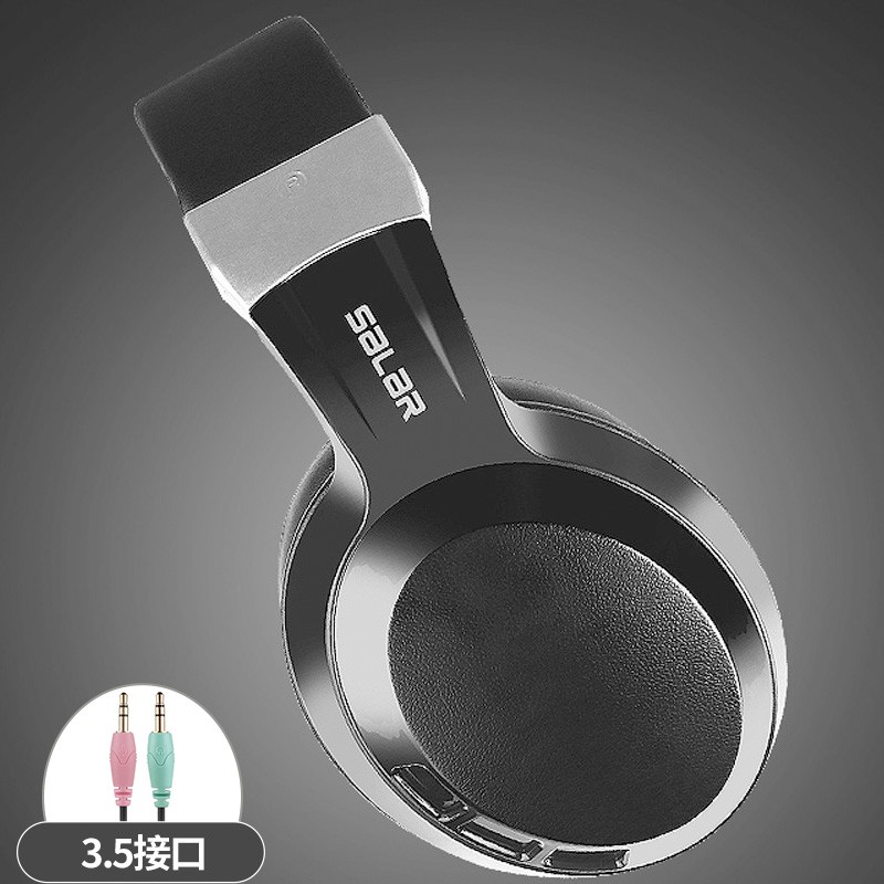 声籁E28 考试专用有线耳机 降噪头戴式网课学习 录音电教英语口语中考高考听力听说考试耳麦 3.5圆口双插头-双孔电脑听说考试