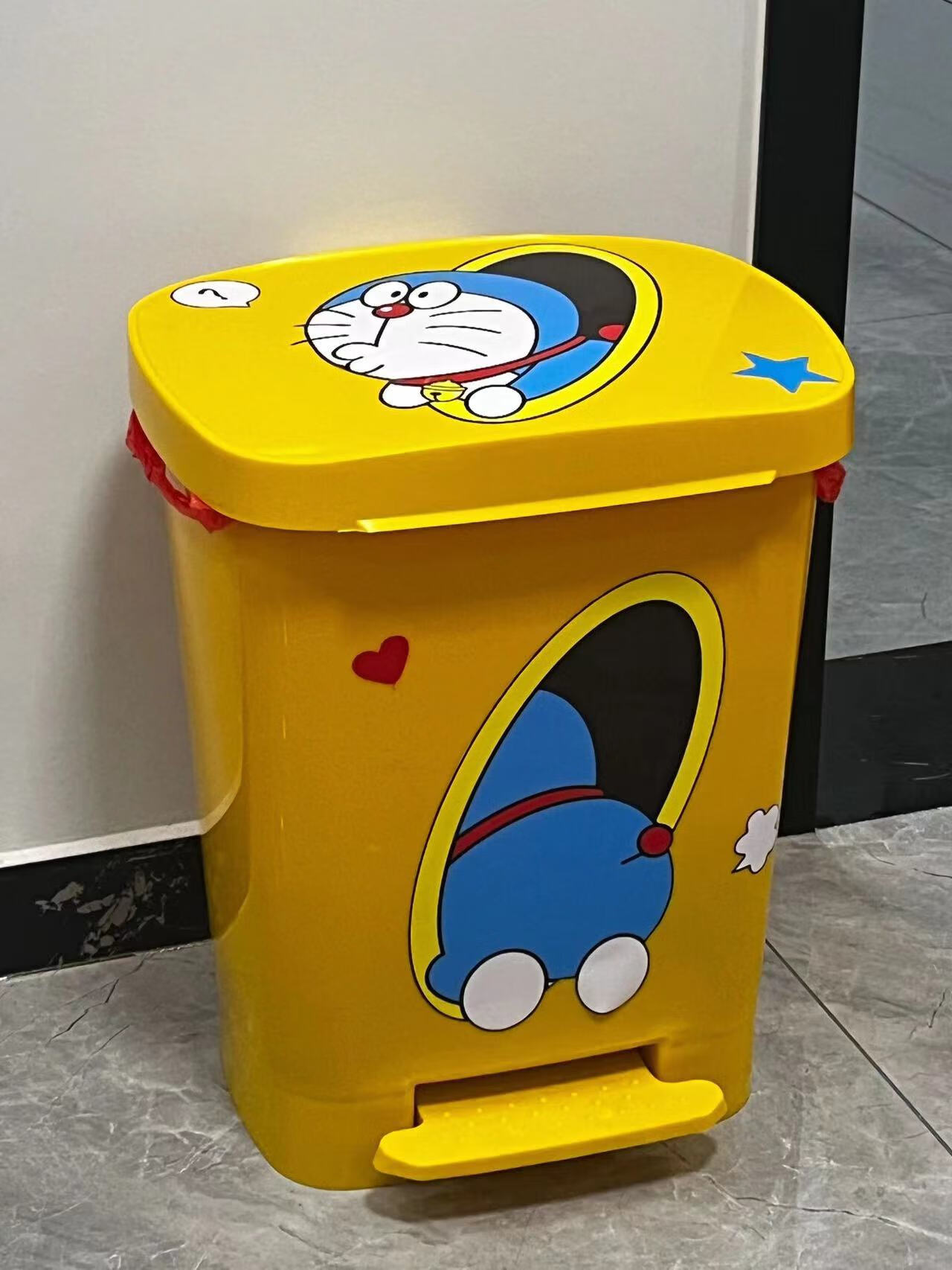 馨友佳哆啦a梦垃圾桶diy叮当猫家用大容量可爱高颜值厨房厕所卫生间