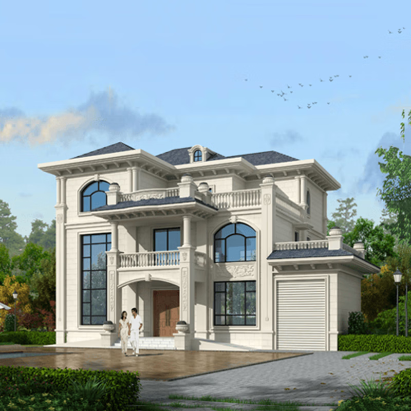 喜墅吉乡村欧式三层别墅设计图纸豪华网红农村自建房子建筑施工效果