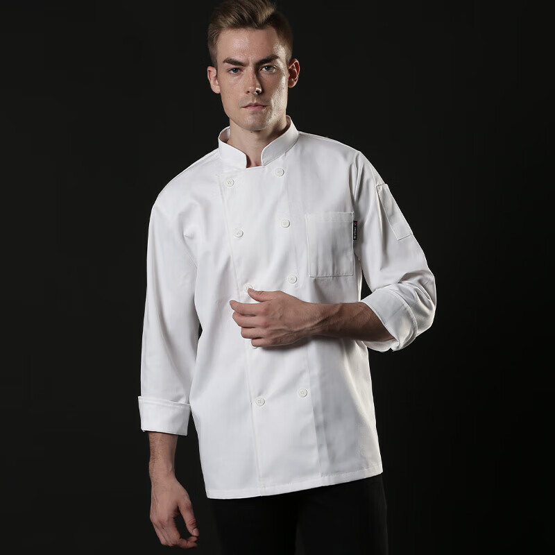 呢好酷厨师长高级工作服高端棉厨师服长袖男高档酒店饭店餐饮厨房西
