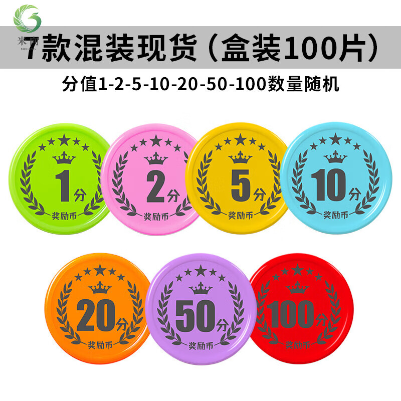 米向 儿童奖励兑换币学生奖励积分卡学分币幼儿园积分币小学生奖励