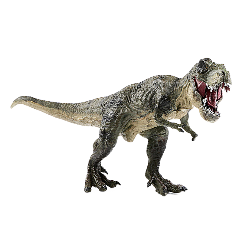 玩具仿真动物摆件早教认知霸王龙男孩礼物 行走覇王恐龙(下颚可动)