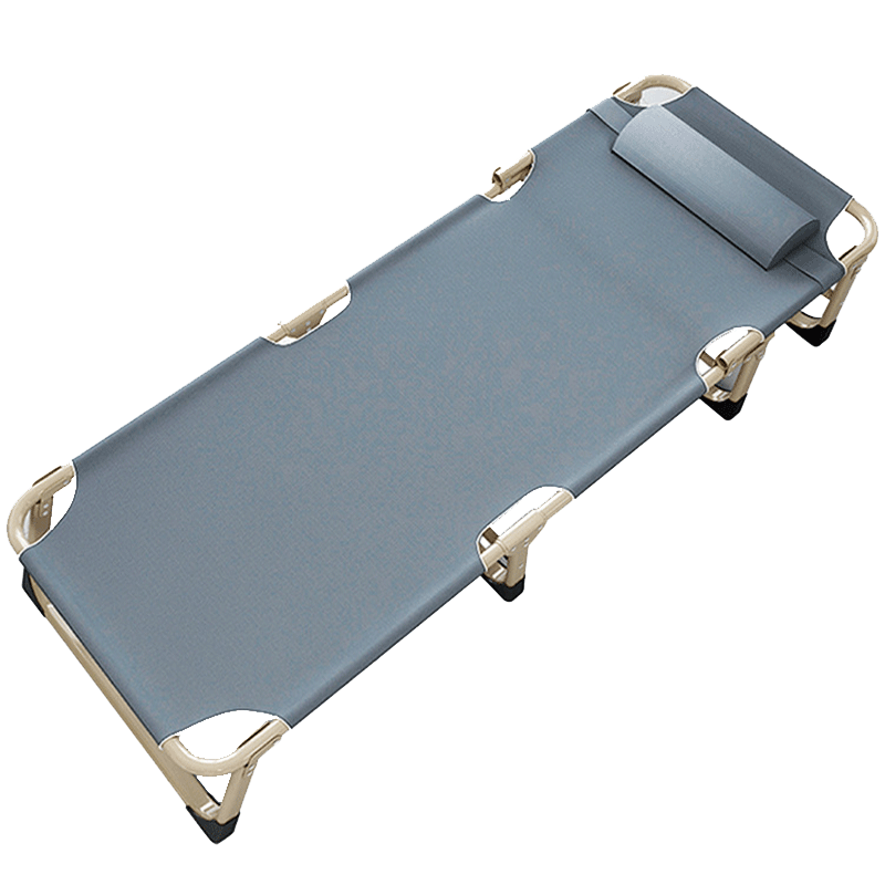 鲸伦 折叠床单人床简易午休床行军床多功能躺椅 加棉款