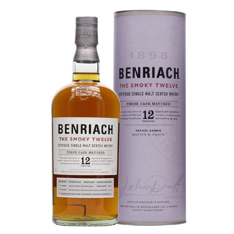 本利亚克（BENRIACH）班瑞克斯佩塞单一麦芽苏格兰威士忌 英国洋酒 12年泥煤