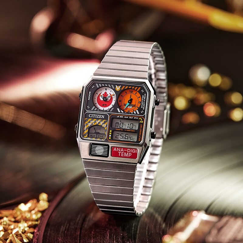 男表star wars 星球大战联名创意休闲钢带超薄方形表盘光动能手表 jg