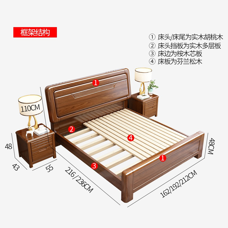 图片[2] - 实木床胡桃木床优质婚床，好用吗？ - 淘实惠