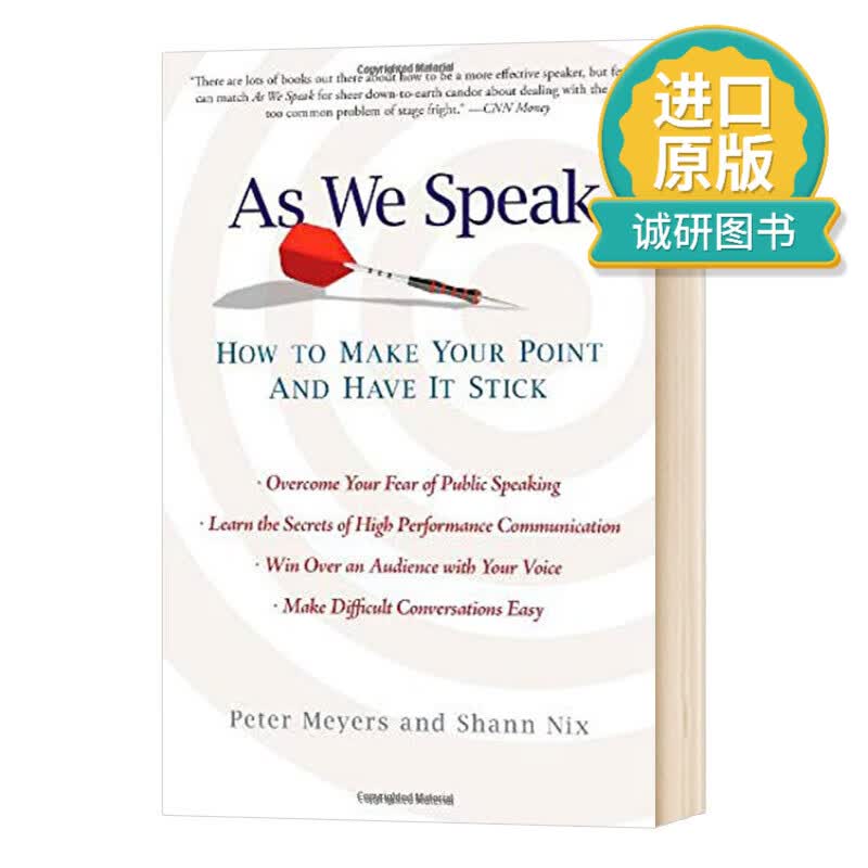正版 英文原版 高效演讲 斯坦福受欢迎的沟通课 As We Speak How to Make Your 进口原版图书