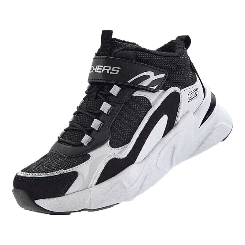 Skechers斯凱奇童鞋保暖女童休閑老爹鞋魔術(shù)貼運(yùn)動鞋兒童棉鞋 302583L