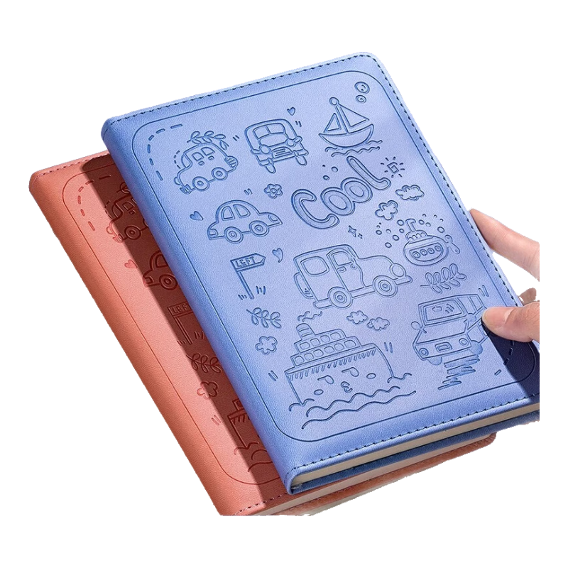 加厚印花筆記本高顏值A(chǔ)5皮質(zhì)記事本學(xué)生文藝精致復(fù)古課業(yè)本日記本辦公用工作手冊A6隨身會議記錄本護士口 3本【A5】湖藍+天藍+粉色/送3支中性筆
