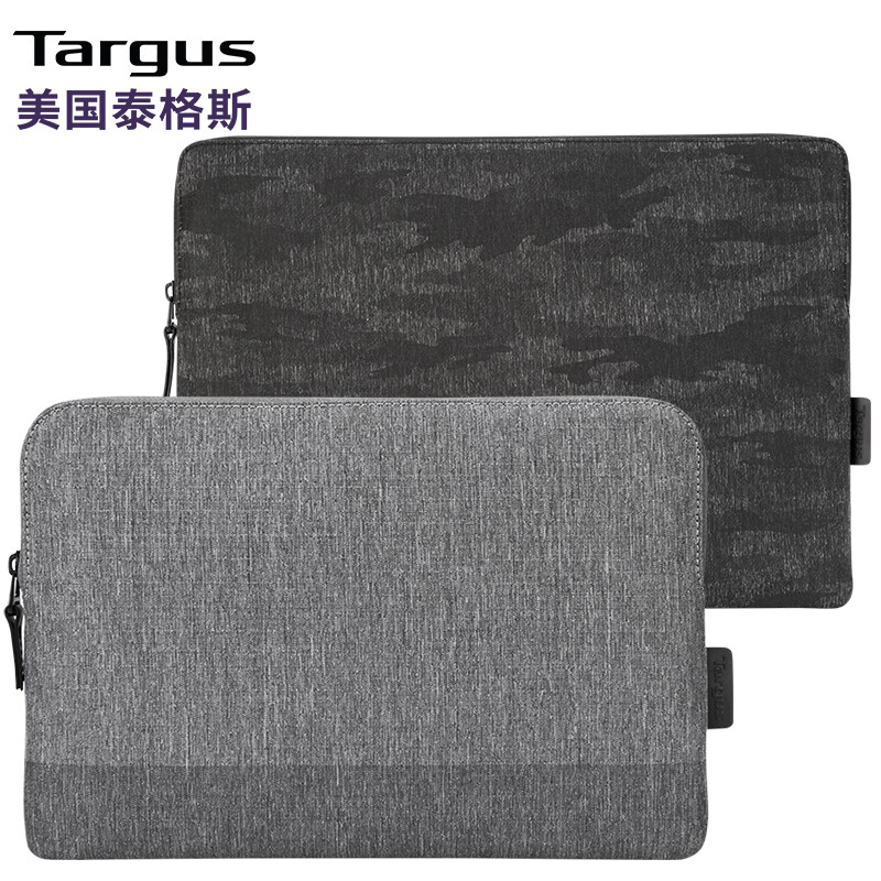 泰格斯Targus美国电脑内胆包13英寸轻便简约手拿包MacBook Air/Pro防泼水电脑包内置绒面保护层灰色 975