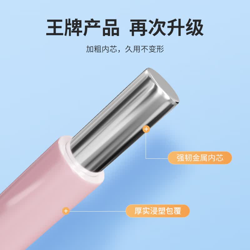 LYNN衣架 无痕晾衣架加粗 干湿两用防滑挂衣架成人衣服架衣撑子 【灰+粉】4MM加粗浸塑衣架 20支