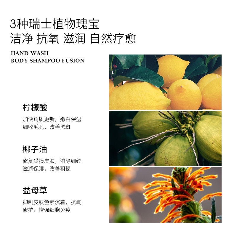 TAL瑞士雪绒花手部清洁露300ml抑菌保湿温和按压式 TAL手部清洁露