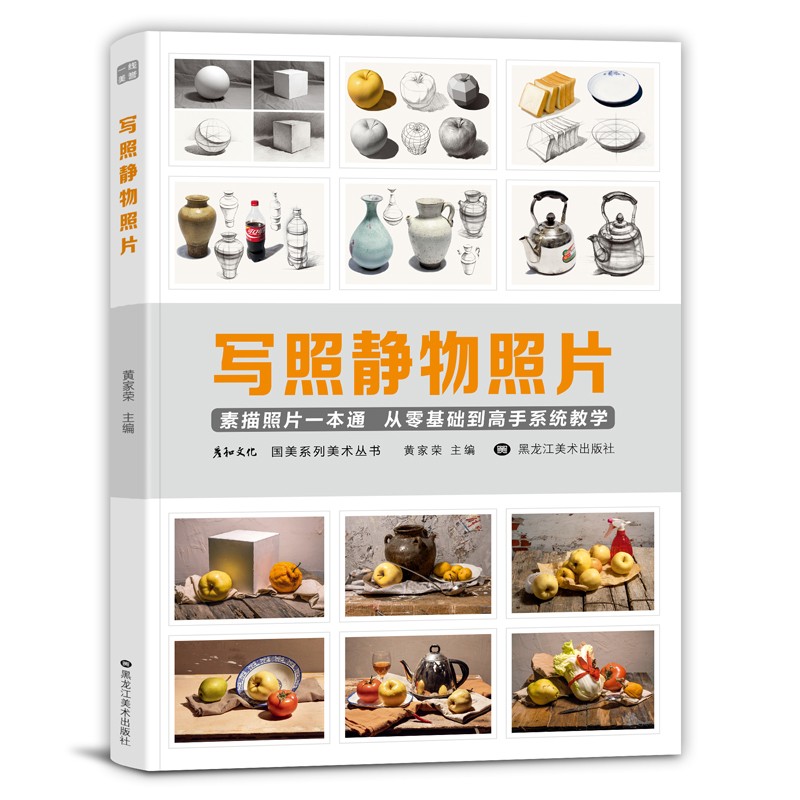 写照素描静物写生照片书临摹对画素材构图单体组合几何体陶罐蔬果器皿