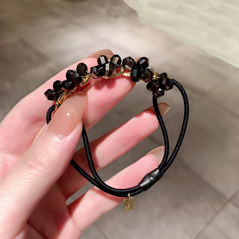 爱檀坊水晶2024高端新款头绳女扎头发夏季发圈手链两用气质时尚马尾发