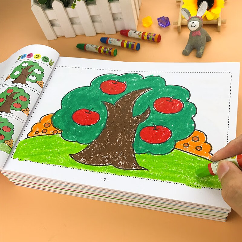 儿童画画本宝宝涂色书236岁幼儿园涂鸦填色绘本图画绘画册套装 共264