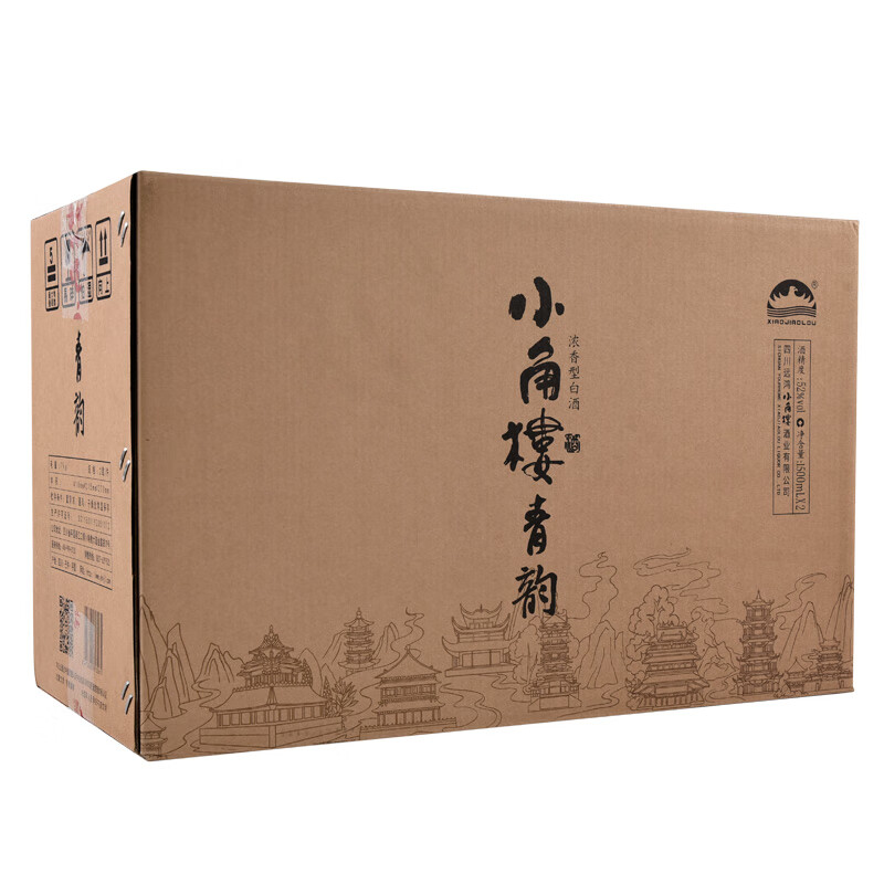小角楼青韵固态纯粮食口粮酒 52度浓香型白酒1.5L大坛礼盒白酒 送礼 52%vol 1.5L 2坛