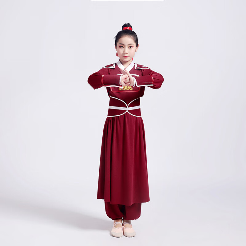 以舟古代将军衣服儿童士兵服装花木兰表演男女舞蹈演出朗诵戏曲盔甲