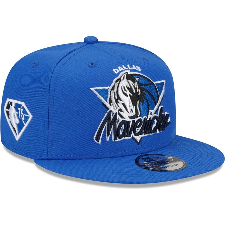 supnba21小牛队帽子75周年板帽潮流嘻哈帅气美式大头平檐平沿帽 小牛