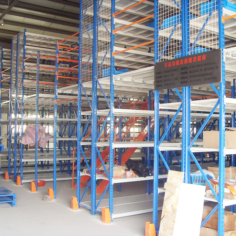 欧曼 阁楼货架 货架规格l1500(中)*w600*h4500mm 9层横梁 一楼500kg