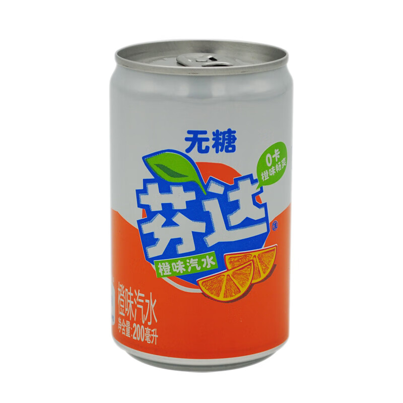 coca-cola4月产可口可乐 mini 迷你无糖零卡芬达橙味汽水200ml*12罐装