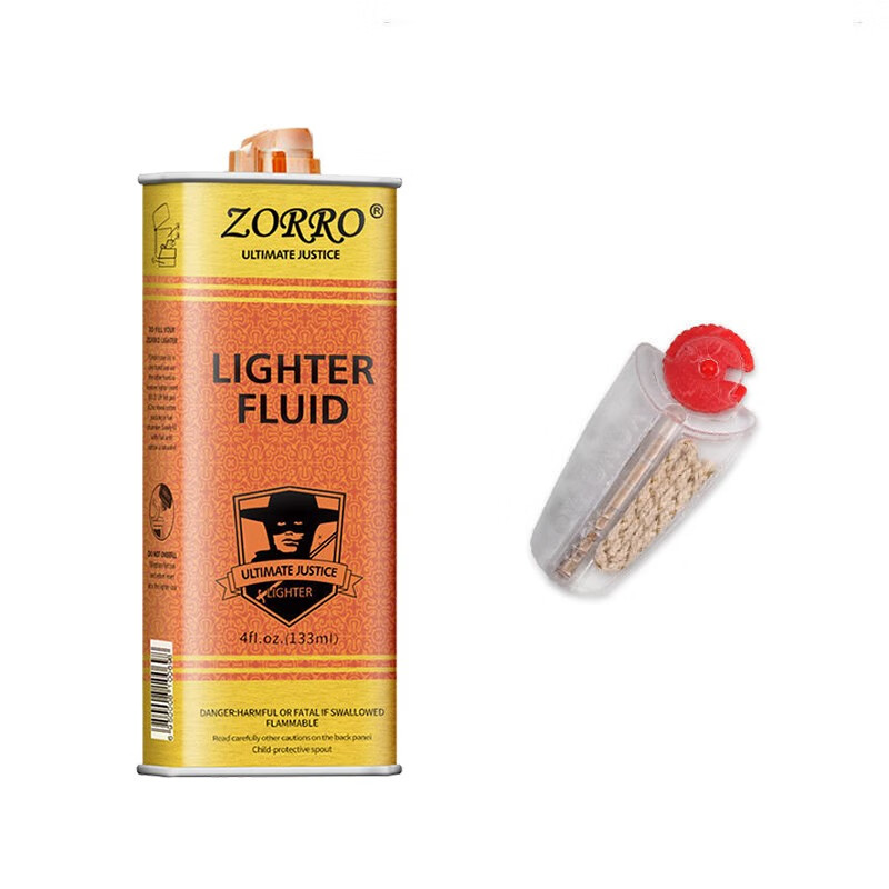 zorro佐罗打火机油专用油大瓶燃油清香型zp通用煤油燃料配件火石棉芯 