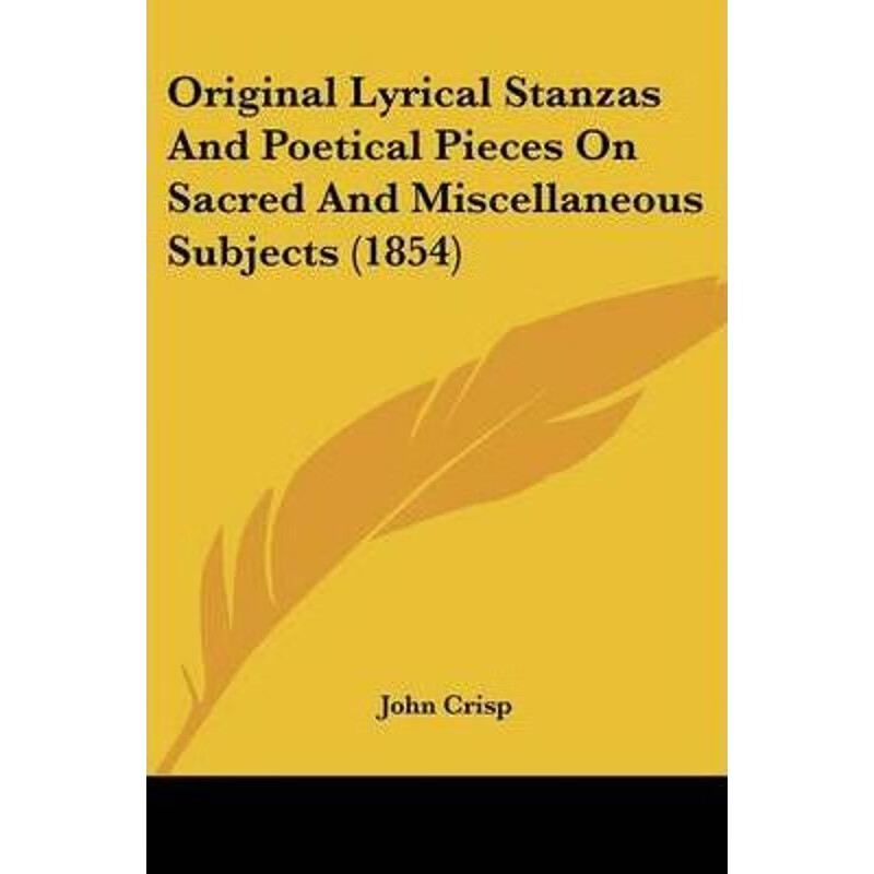 按需印刷 original lyrical stanzas and poetical pieces on sacred