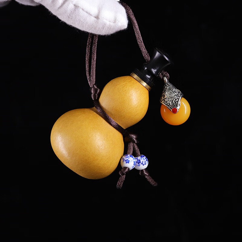 迷你小酒葫芦 酒壶装水装酒随身便携文玩装药丸仙丹 原色酒葫芦()送