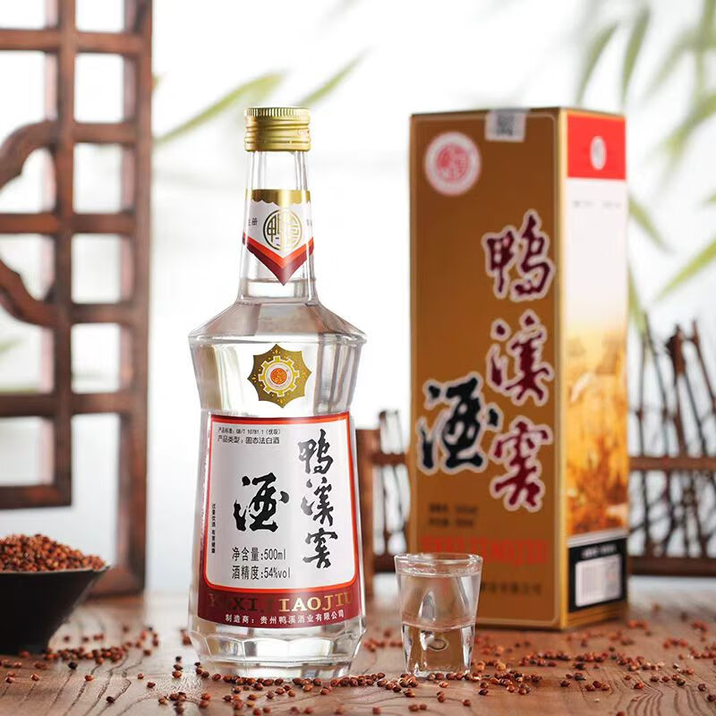 鸭溪54度复古版贵州鸭溪窖酒500ml中华老字号浓香型白酒纯粮酿制 54度 500mL 6瓶 整箱装(含礼袋)