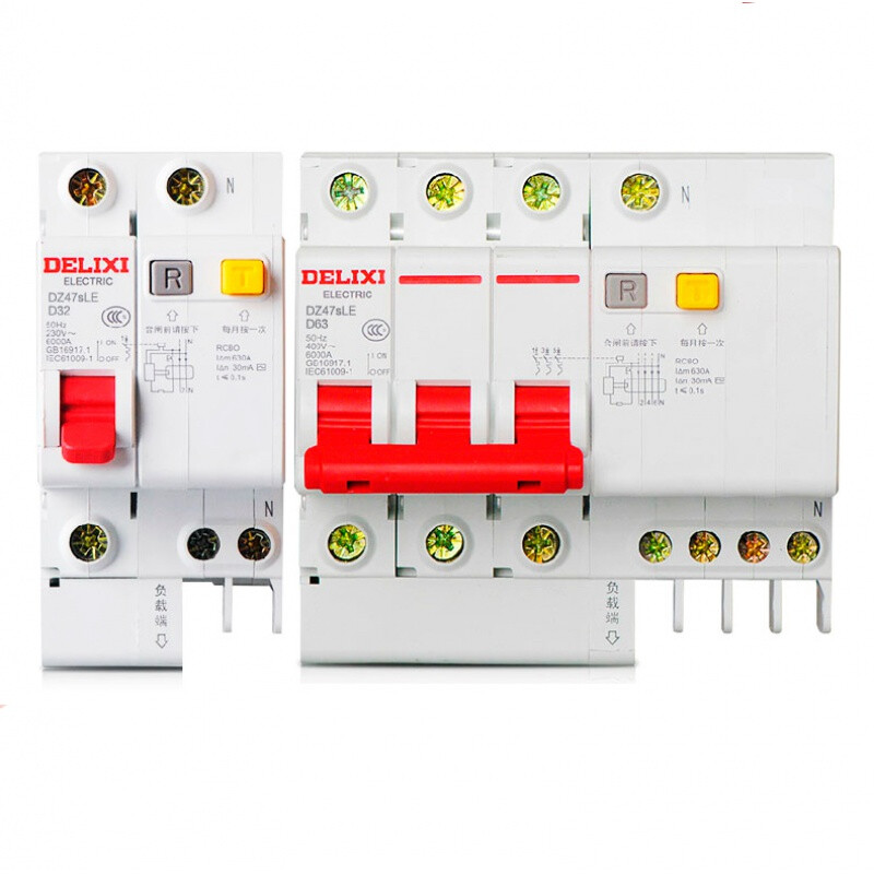 dz47sle漏电保护断路器d型1p n2p3p4p空开16a25a32a63a 1p n 6a