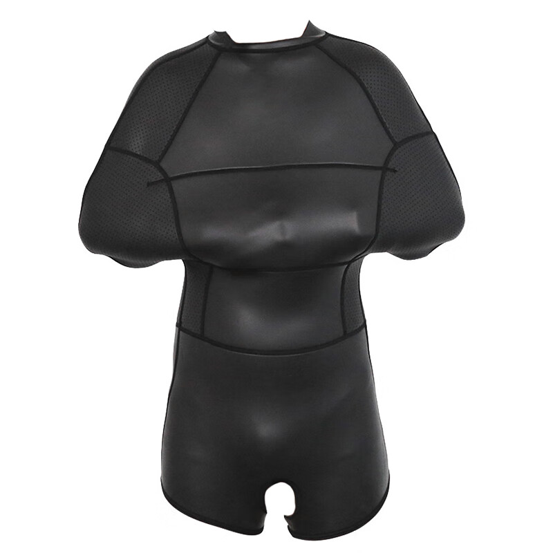 千仓chikura 氯丁橡胶紧身束衣 开裆连体衣 无袖束缚衣 紧身衣 防逃脱