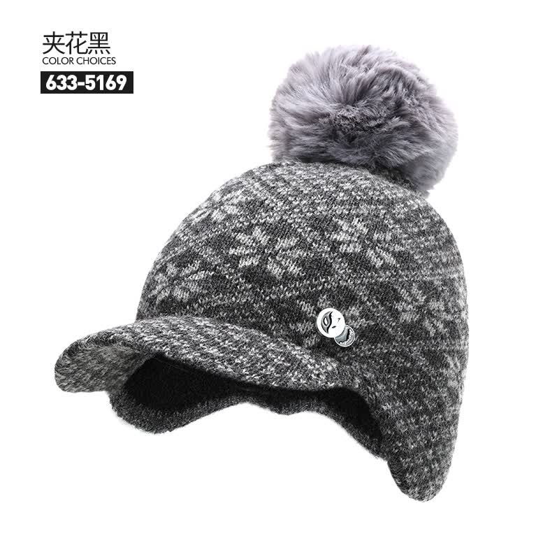 actionfox快乐狐狸帽秋冬针织护耳帽甜美时尚保暖毛线帽633-5169新 夹