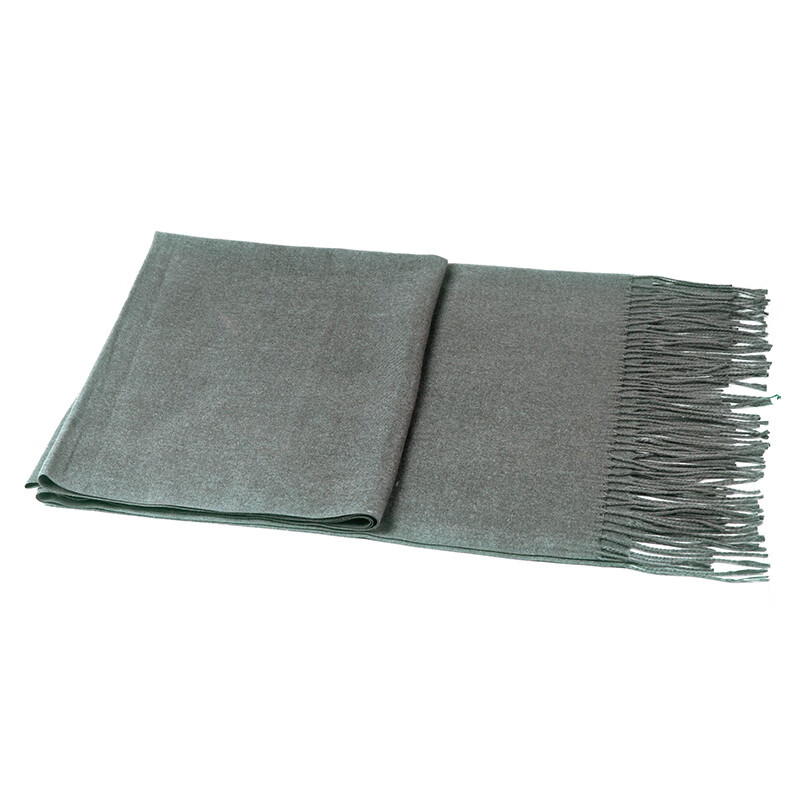 达芬奇密码 冬季百搭厚款保暖围巾女士披肩仿羊毛男士红品本命年订制LOGO 银灰