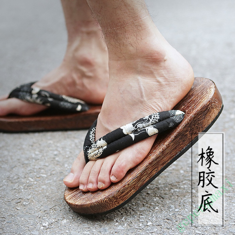 木屐拖鞋男男日式平底木屐cosplay木拖鞋木屐鞋人字拖情侣厚底防滑