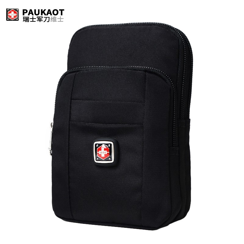 瑞士军刀（PAUKAOT）手机包男士穿皮带多功能竖款钥匙包户外运动工地手机腰包迷你小挂包 黑色 大号7寸款12*20cm使用感如何?