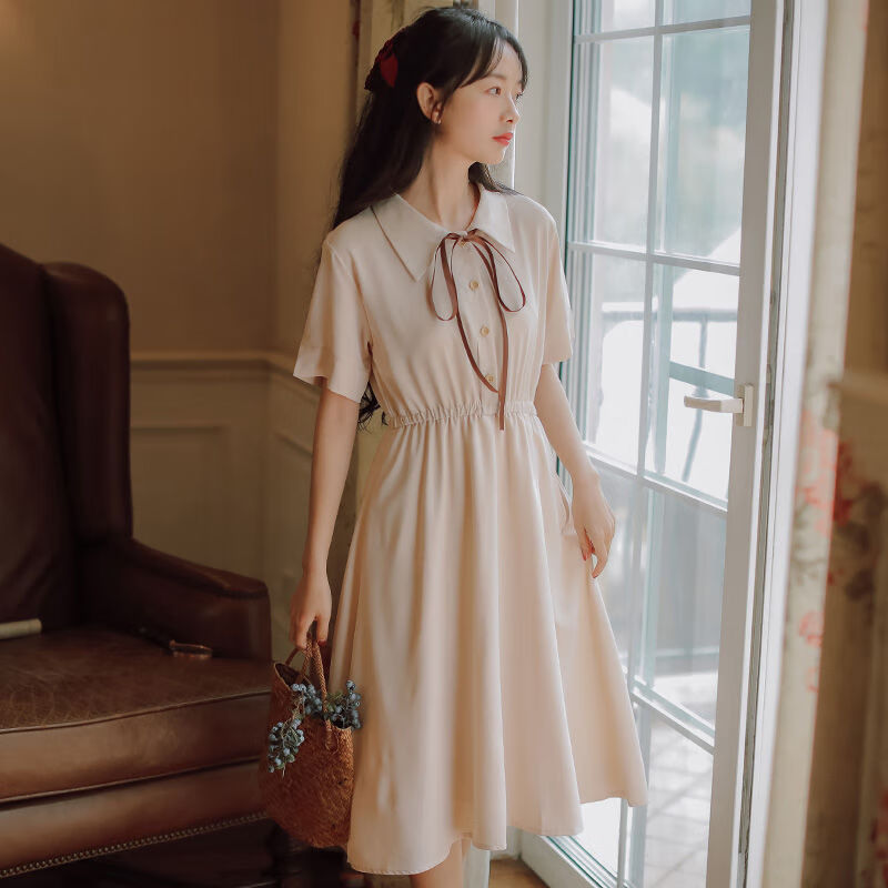 selileco毕业礼服女高中生成人礼18歳学院风连衣裙女夏裙子长裙过膝