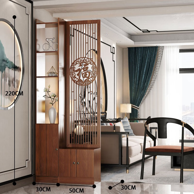 柒妖捌美家酒柜客厅隔断柜玄关柜酒架现代简约屏风柜多功能门厅柜置物