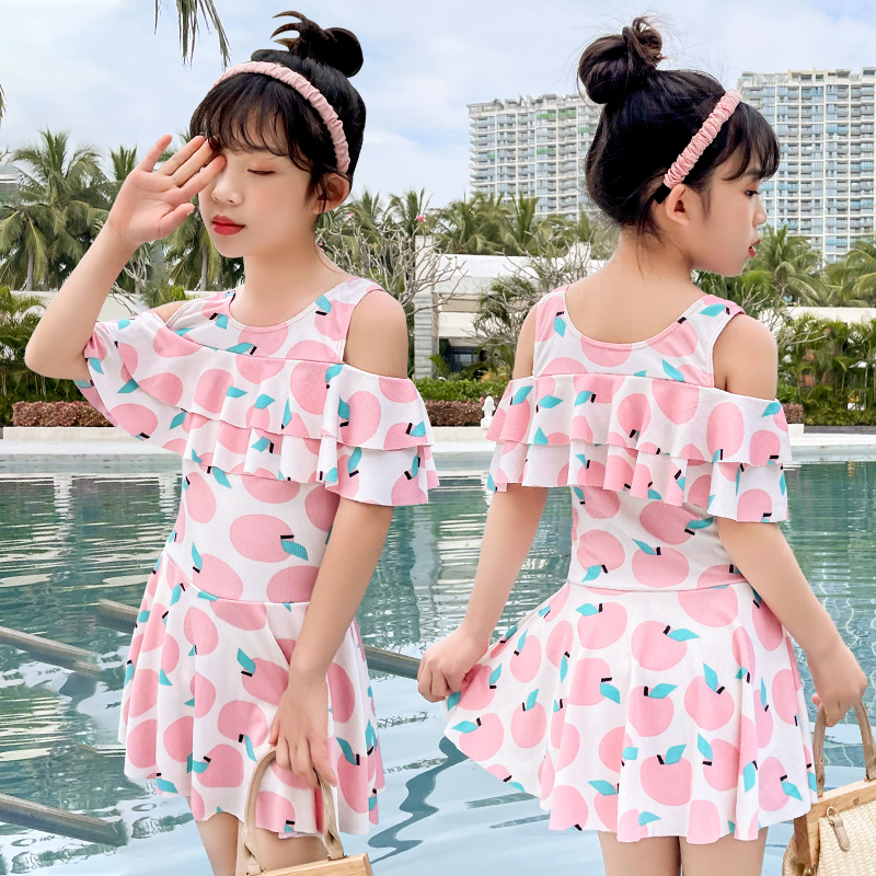 游泳衣女童泳衣可爱分体韩版2022儿童游女孩公主裙式4-10岁泡温泉泳装