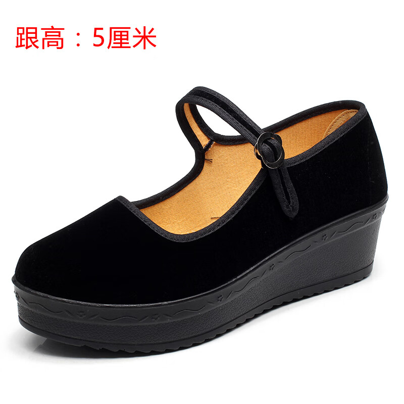 女单鞋2024最新款-温州皮鞋女-黑色(5厘米) 久站不累脚女鞋-34